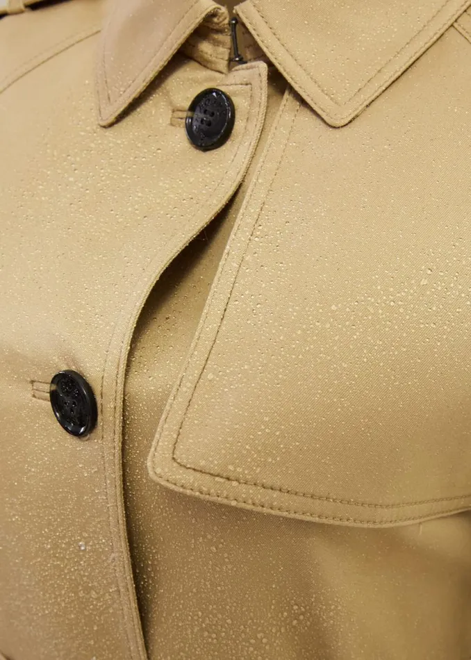 Coats and Jackets Women HOBBS Petite Hallie Shower Resistant Trench Coat Fawn Beige