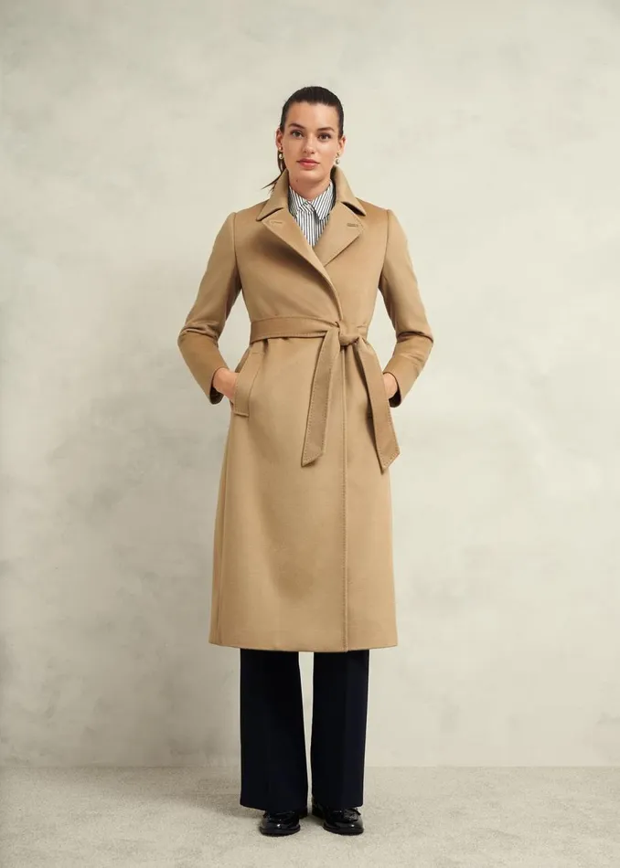Coats and Jackets Women HOBBS Petite Livia Wool Coat Hobbs Camel