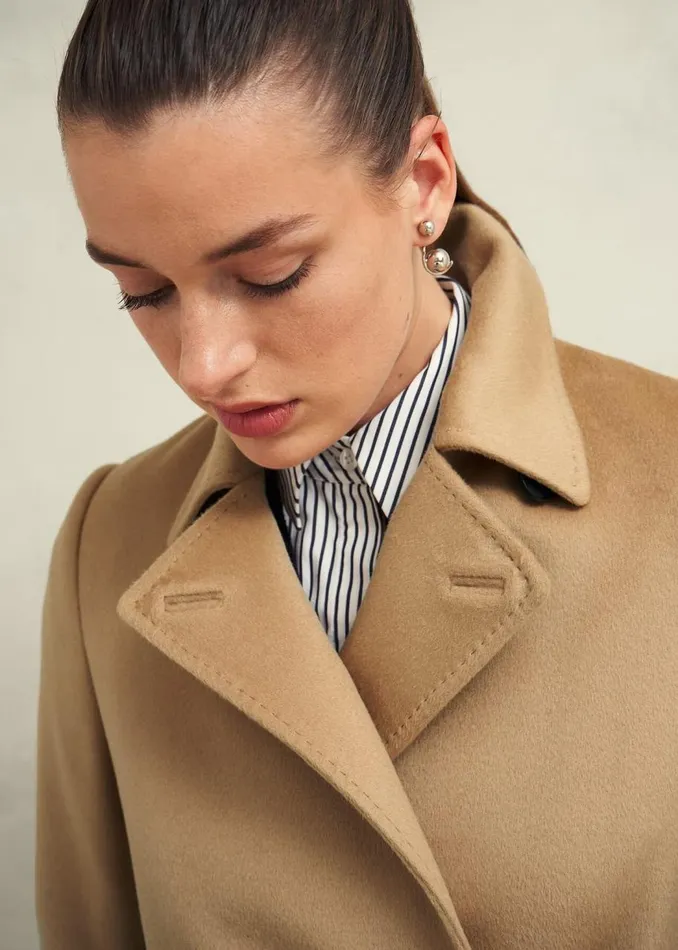 Coats and Jackets Women HOBBS Petite Livia Wool Coat Hobbs Camel