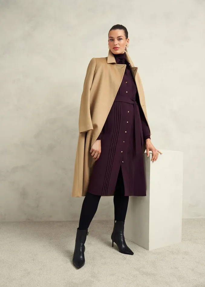 Coats and Jackets Women HOBBS Petite Livia Wool Coat Hobbs Camel