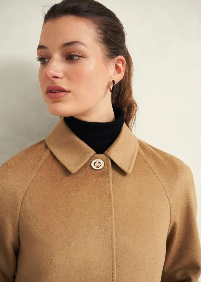 Coats and Jackets Women HOBBS Vivienne Wool Coat Warm Beige