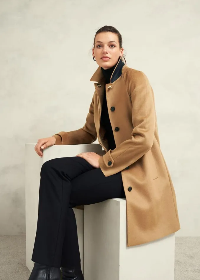 Coats and Jackets Women HOBBS Vivienne Wool Coat Warm Beige