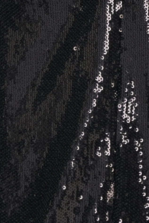 Cocktail Women Halston Kaylee Dress In Sequins Black
