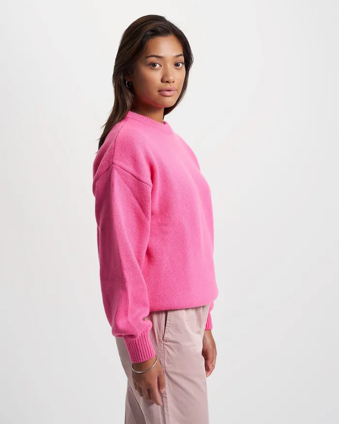Colorfulstandard Knit Sweaters Women Oversized Merino Wool Crew 8211 Polar Blue