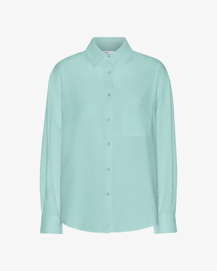Colorfulstandard Organic Oversized Shirt 8211 Teal Blue Women Shirts