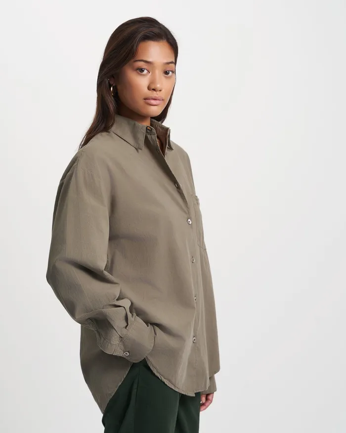 Colorfulstandard Organic Oversized Shirt 8211 Teal Blue Women Shirts