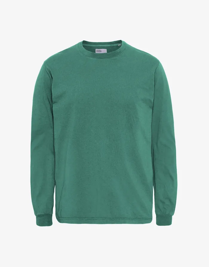 Colorfulstandard TShirts Women Oversized Organic LS TShirt 8211 Pine Green