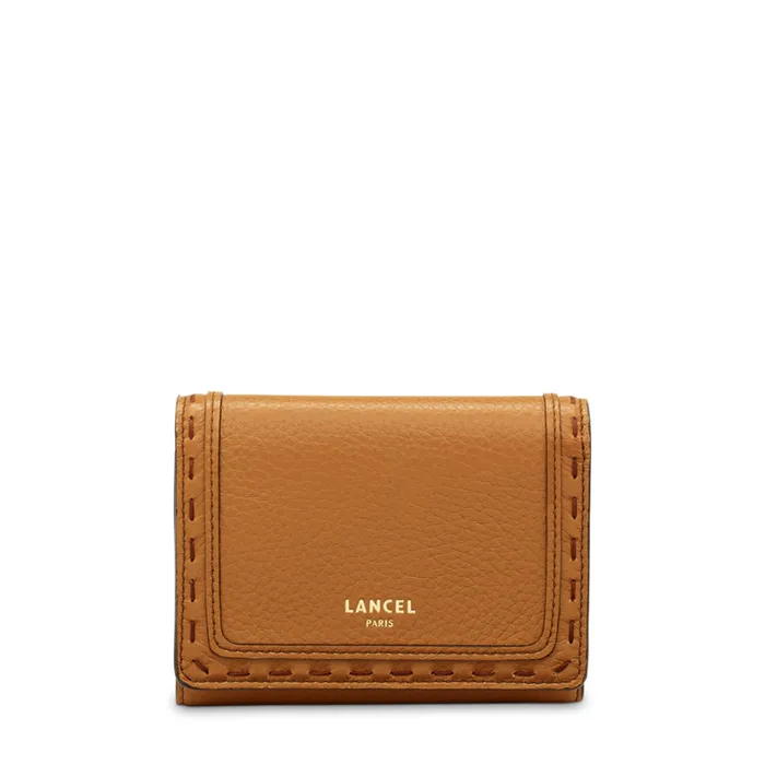 Compact Medium Wallet With Flap Camel Women Lancel Purse