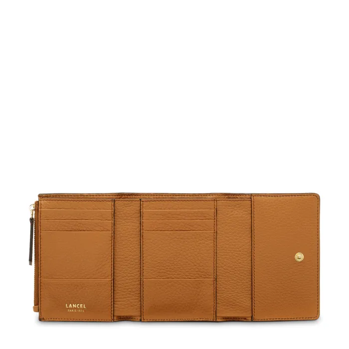 Compact Medium Wallet With Flap Camel Women Lancel Purse Compact Medium Wallet With Flap Camel Women Lancel Purse