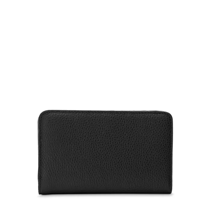 Compact Rectangular Zipped Wallet Black Women Lancel Purse