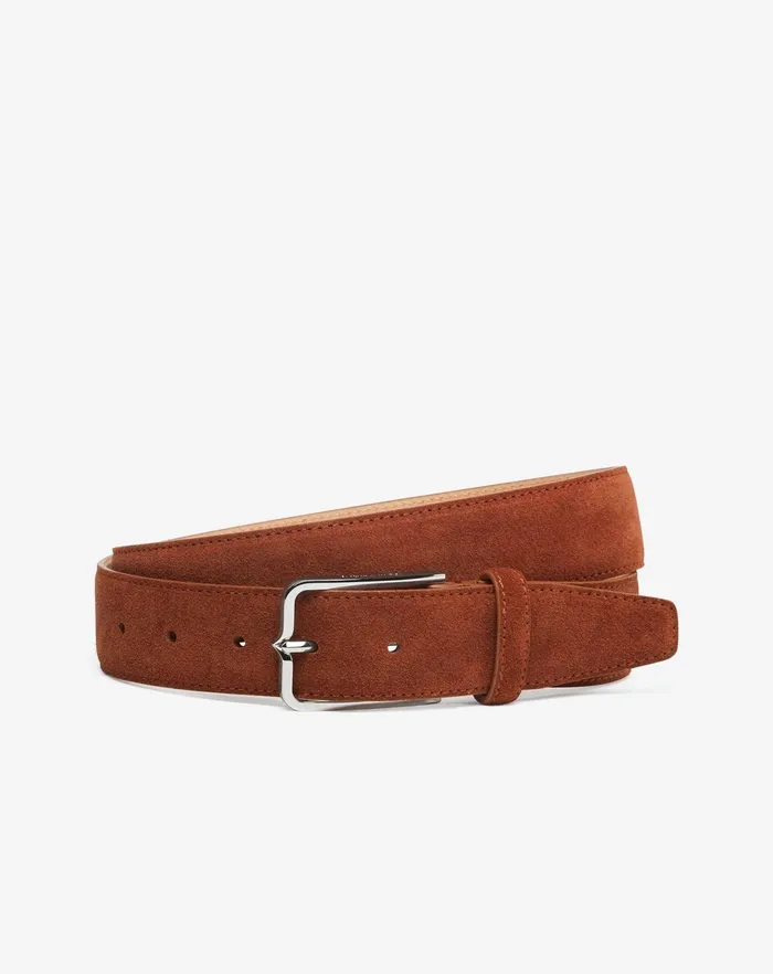 Corneliani Belts And Gloves Rusty Brown Suede Belt For Men 8211 Men