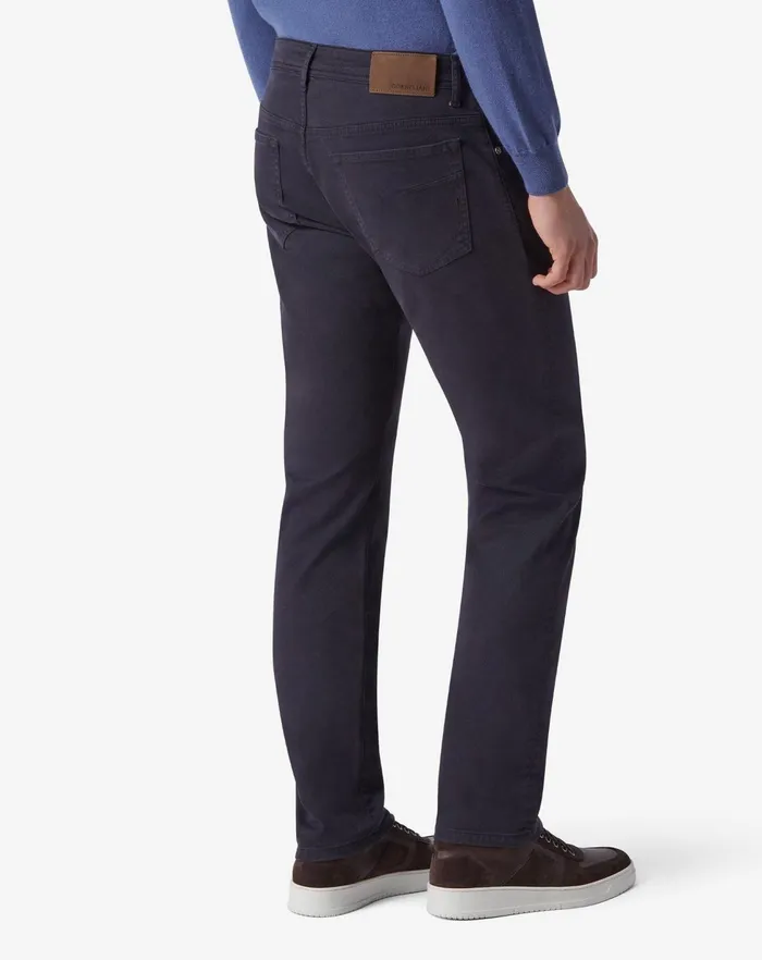 Corneliani Jeans and Slacks Navy Blue Stretch Gabardine 5pocket Trousers 8211 Men