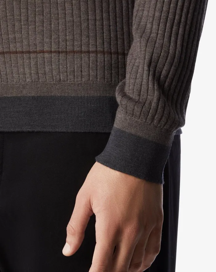 Corneliani Knitwear Taupe Ultralight Merino Turtleneck Sweater 8211 Men