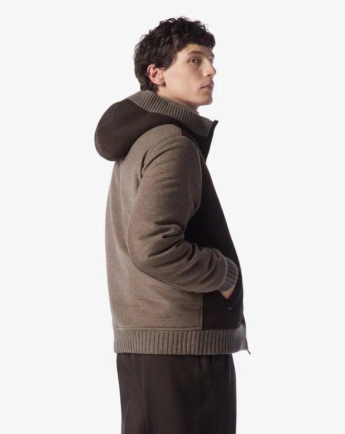 Corneliani Outerwear And Coats Dark Brown Twotexture Leather Jacket For Men 8211 Men