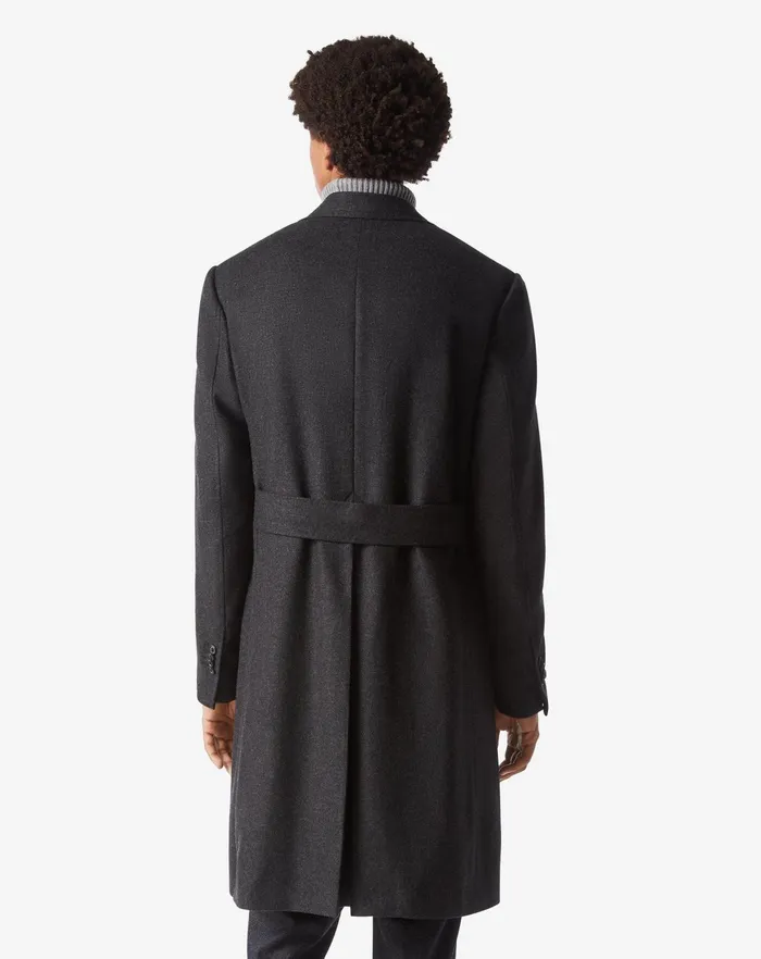 Corneliani Outerwear And Coats Dark Grey Pure Cashmere Coat 8211 Men