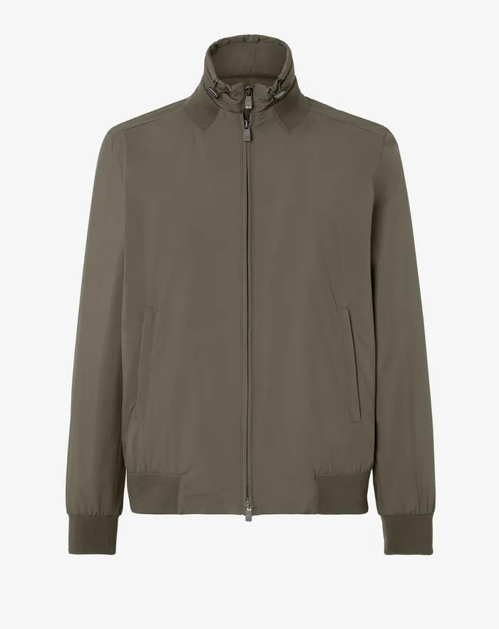 Corneliani Outerwear And Coats Green Technical Padded Bomber Jacket 8211 Men