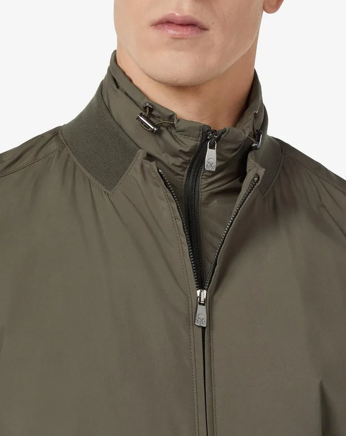 Corneliani Outerwear And Coats Green Technical Padded Bomber Jacket 8211 Men