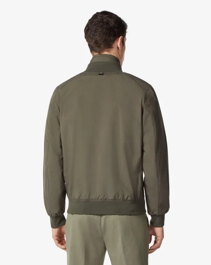 Corneliani Outerwear And Coats Green Technical Padded Bomber Jacket 8211 Men