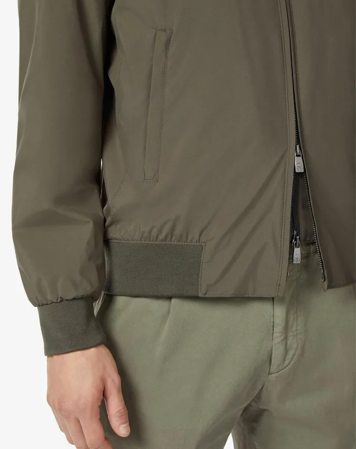 Corneliani Outerwear And Coats Green Technical Padded Bomber Jacket 8211 Men