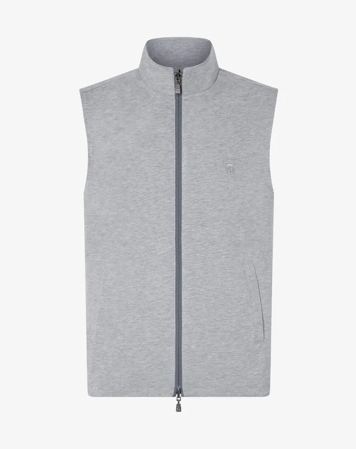 Corneliani Outerwear And Coats Powder Blue Reversible Technical Fabric Waistcoat 8211 Men