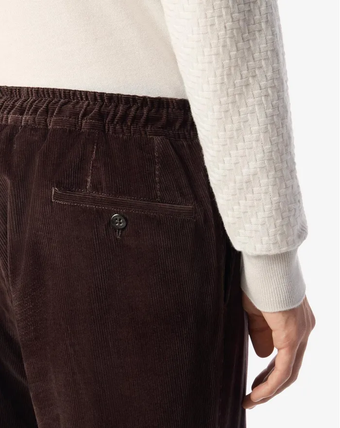 Corneliani Pants Brown Stretch Corduroy Regular Fit Trousers For Men 8211 Men