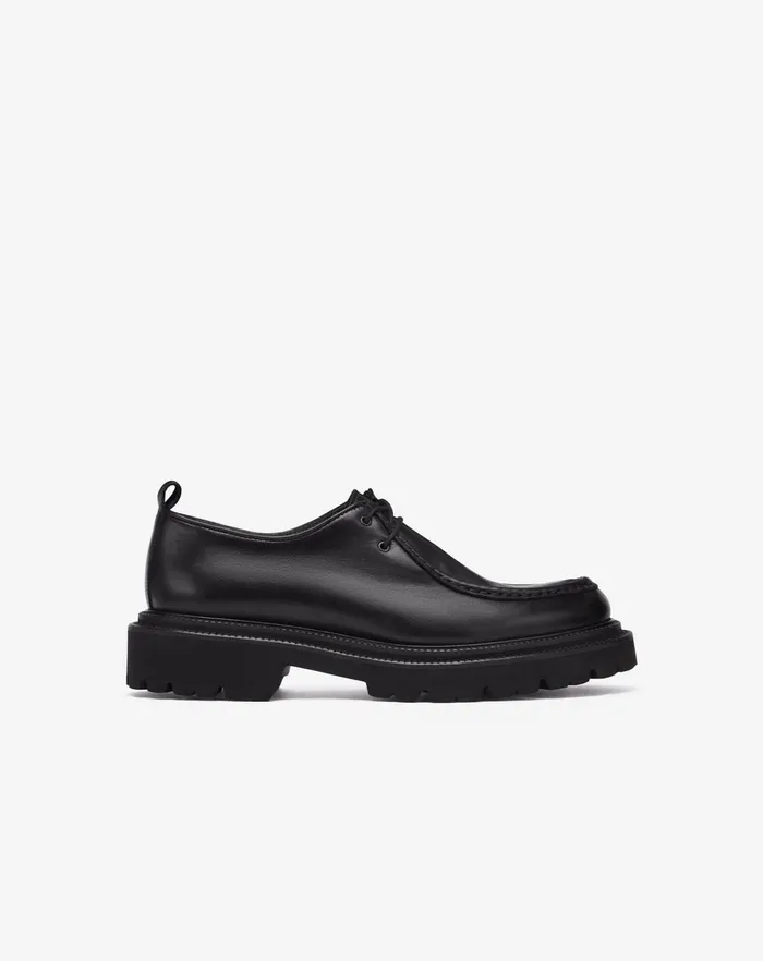 Corneliani Shoes Black Aged Calfskin Nordic Shoes For Men 8211 Men