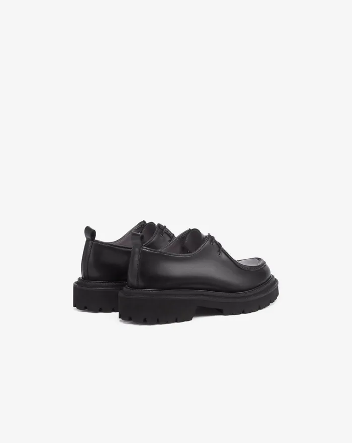 Corneliani Shoes Black Aged Calfskin Nordic Shoes For Men 8211 Men