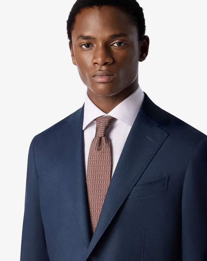 Corneliani Ties And Pochette Brown Printed Twill Silk Tie For Men 8211 Men