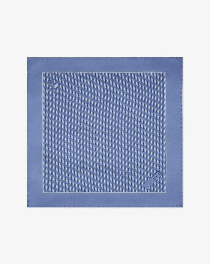 Corneliani Ties And Pochette Light Blue Pure Silk Satin Pocket Square For Men 8211 Men