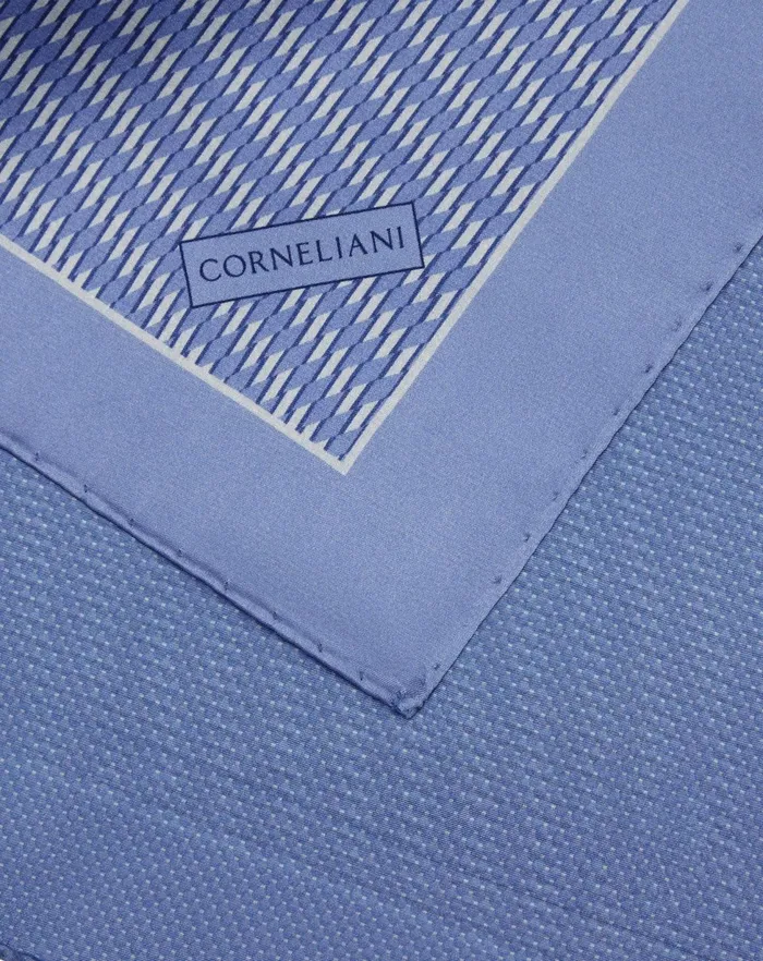 Corneliani Ties And Pochette Light Blue Pure Silk Satin Pocket Square For Men 8211 Men