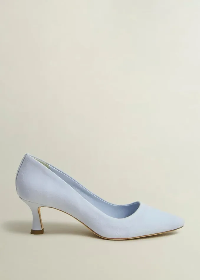 Court Shoes Women HOBBS Esther Suede Court Shoes Pale Blue