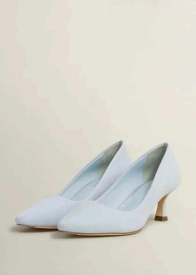 Court Shoes Women HOBBS Esther Suede Court Shoes Pale Blue