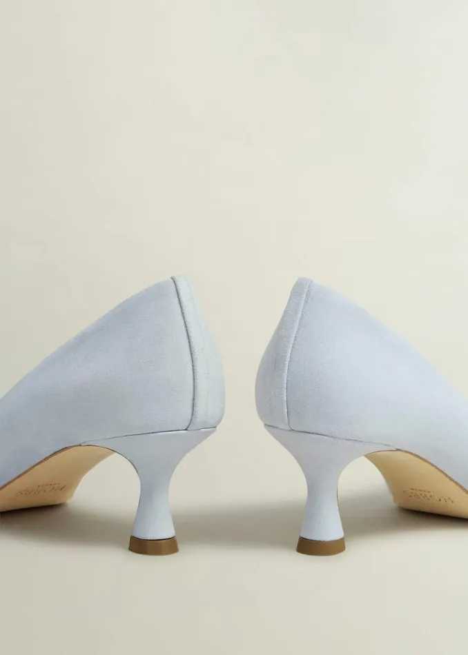 Court Shoes Women HOBBS Esther Suede Court Shoes Pale Blue
