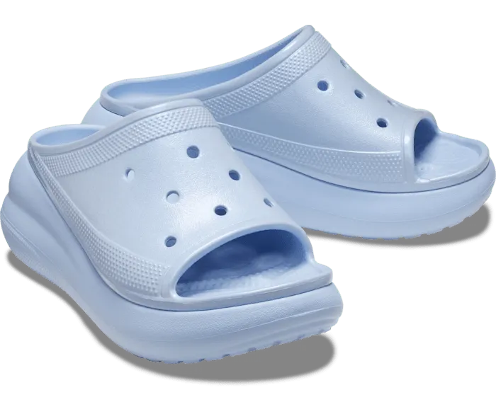 Crush Meta Pearl Slide Blue Calcite Women Crocs Platforms 038 Wedges