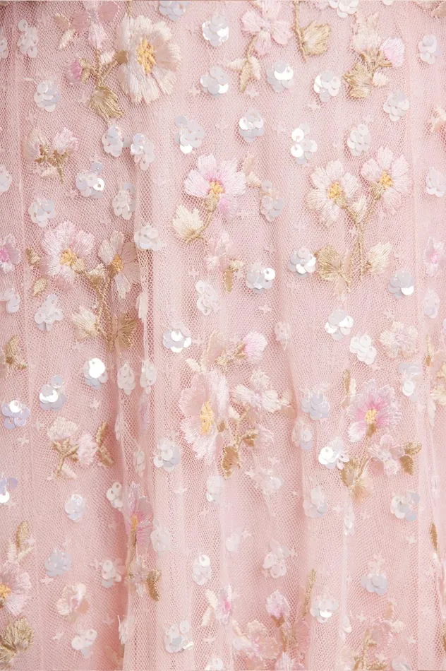 Dahlia Ditsy Ankle Gown Pink Women Needle and Thread Dresses