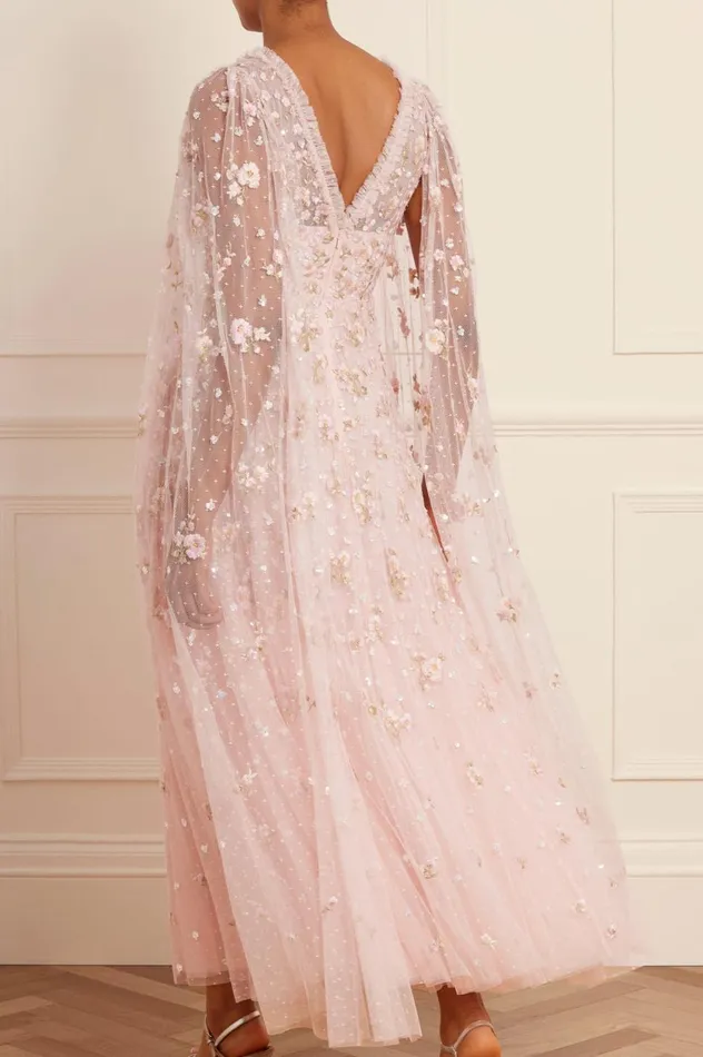 Dahlia Ditsy Ankle Gown Pink Women Needle and Thread Dresses