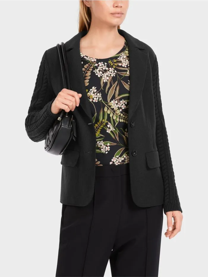 Damen Marc Cain Blazer In Deutschland Gestrickter Blazer Black