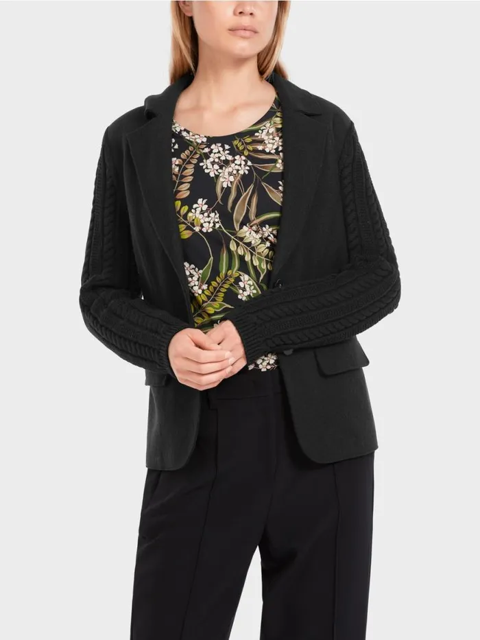 Damen Marc Cain Blazer In Deutschland Gestrickter Blazer Black