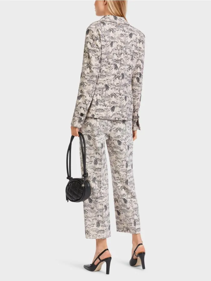 Damen Marc Cain Blazer Jerseyblazer Mit Alloverprint Soft Blossom