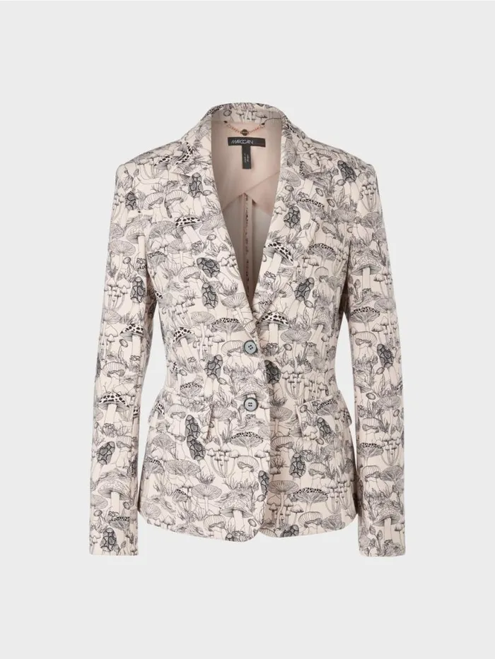 Damen Marc Cain Blazer Jerseyblazer Mit Alloverprint Soft Blossom
