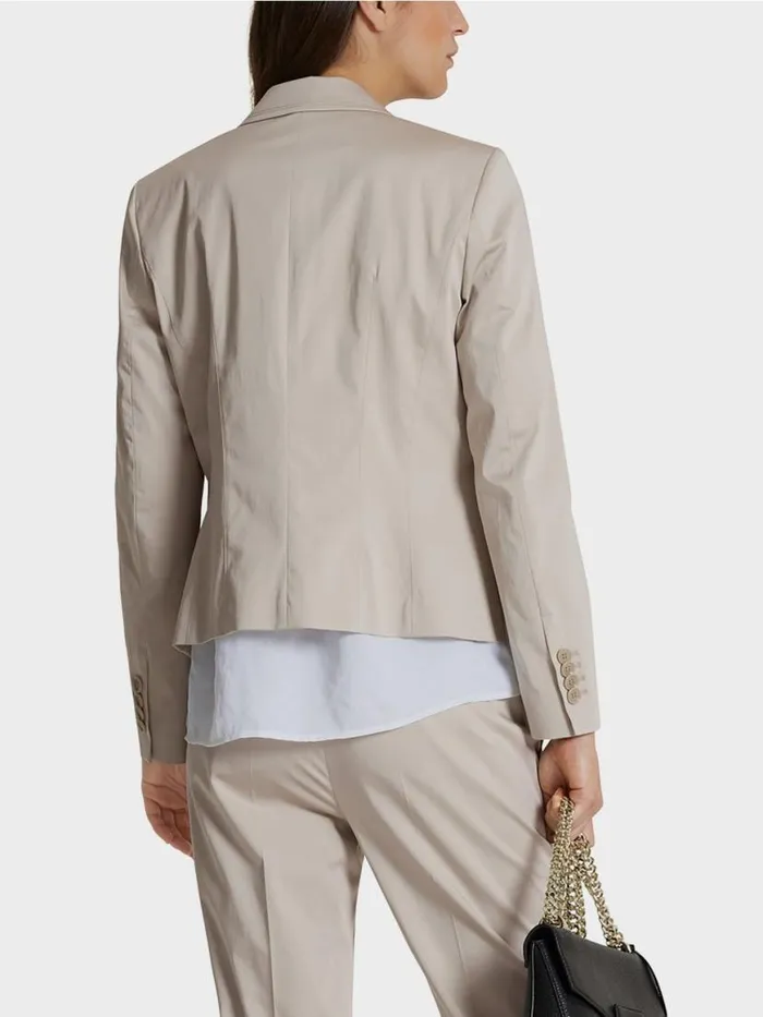 Damen Marc Cain Blazer Stretchiger Blazer Simply Taupe