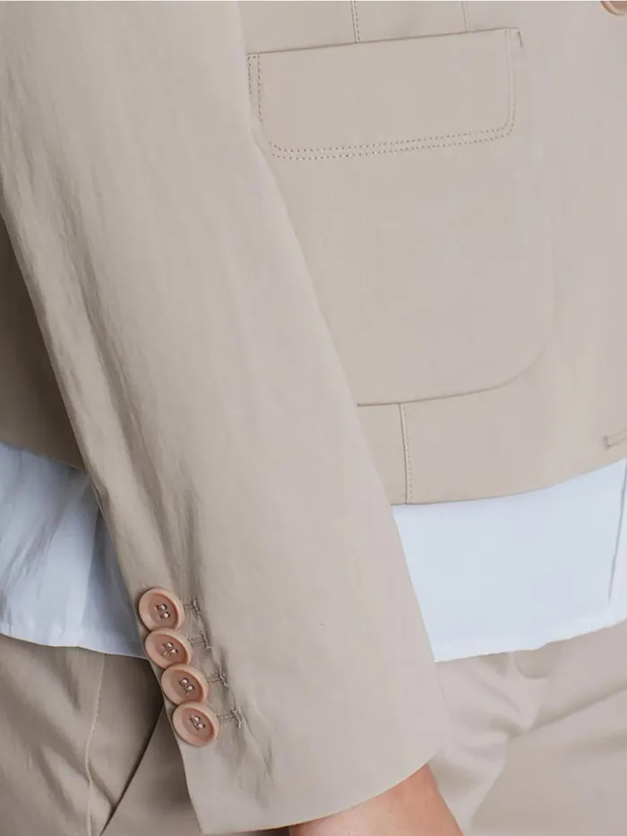 Damen Marc Cain Blazer Stretchiger Blazer Simply Taupe