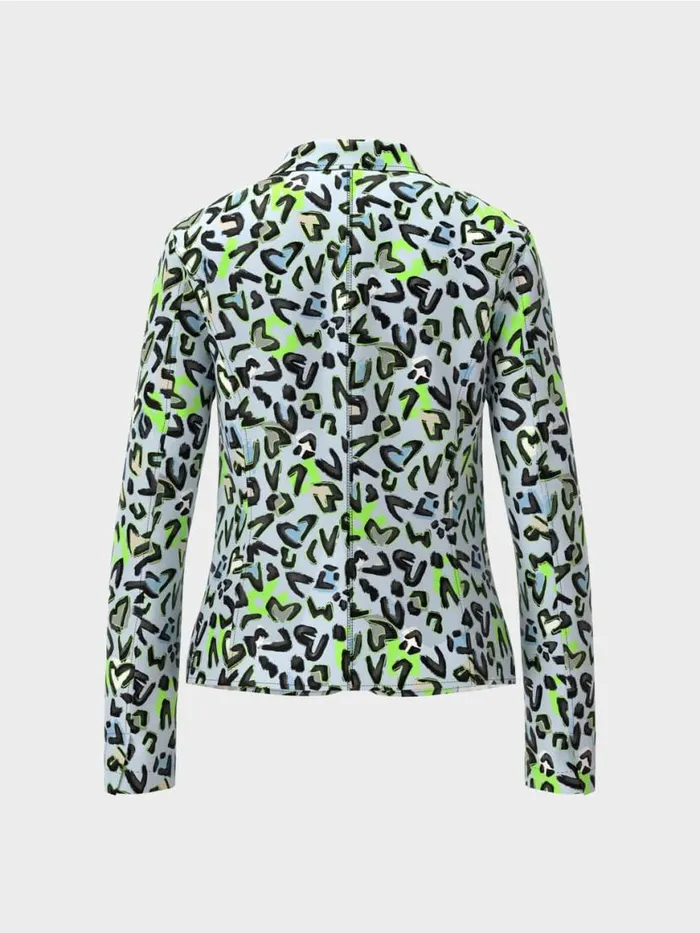Damen Marc Cain Blazer Taillierter Blazer Mit AlloverPrint Soft Powder Blue
