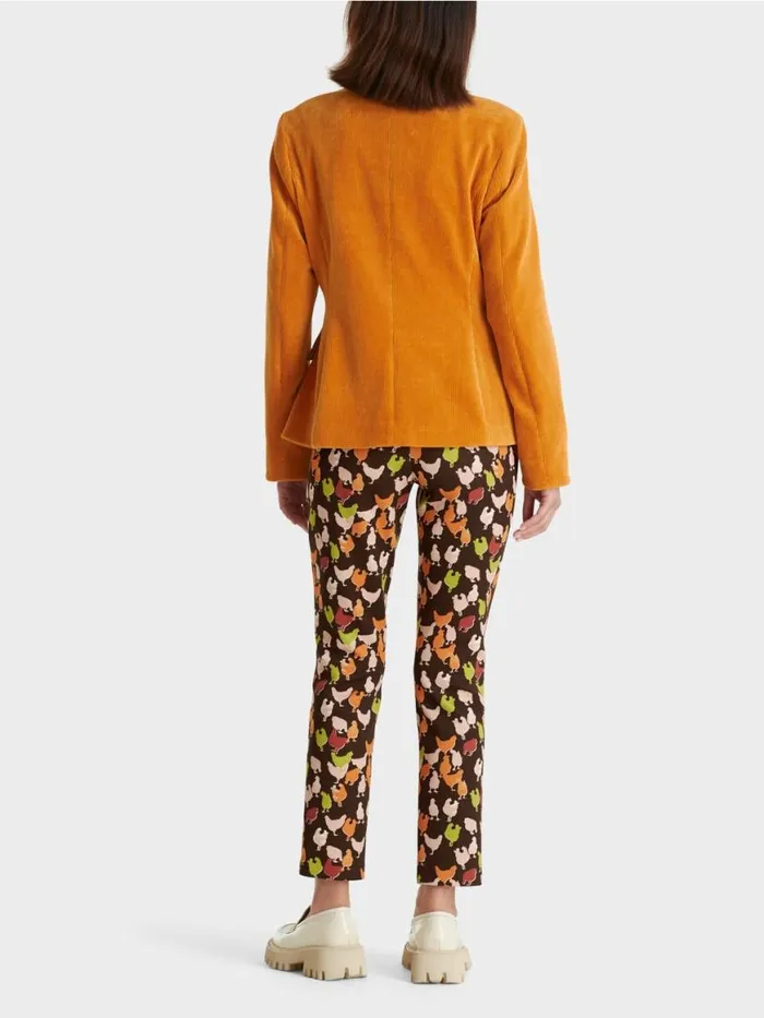 Damen Marc Cain Blazer Trendiger Kordblazer Deep Pumpkin