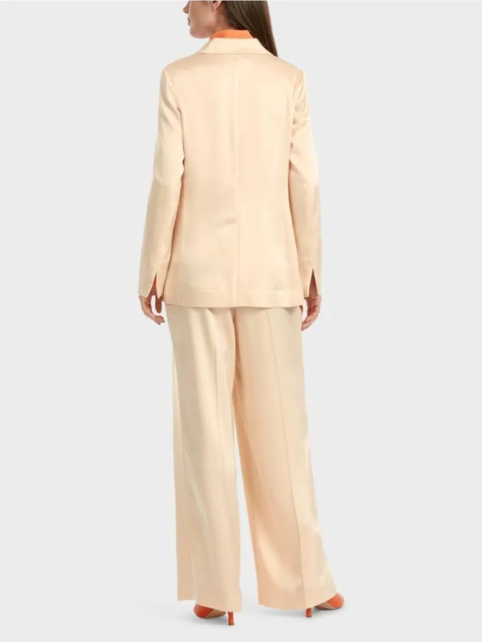 Damen Marc Cain Blazer Zweireihiger Blazer Mit Taschen Dark Cream