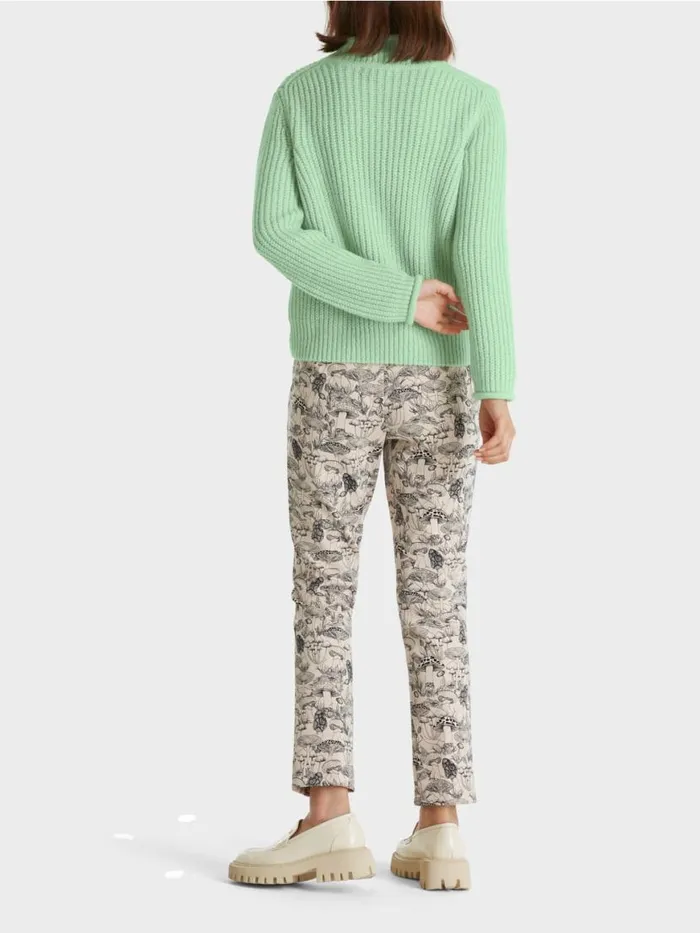 Damen Marc Cain Pullover and Sweatshirts Zopfpulli Knitted In Germany Soft Pistachio