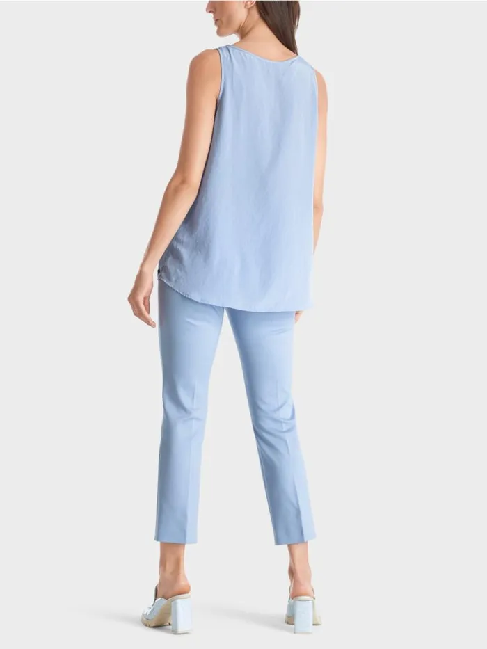 Damen Marc Cain Shirts and Tops Leichtes rmelloses Top Dark Summer Sky