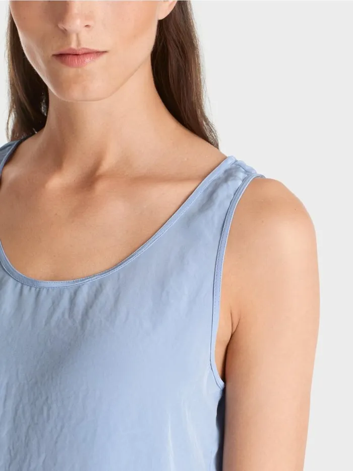 Damen Marc Cain Shirts and Tops Leichtes rmelloses Top Dark Summer Sky