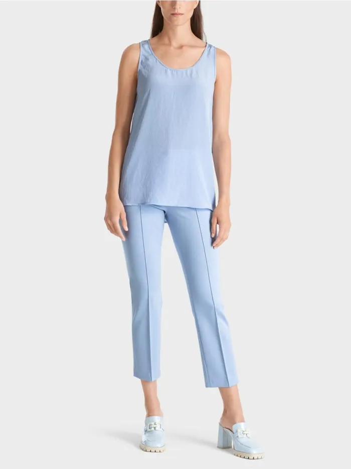 Damen Marc Cain Shirts and Tops Leichtes rmelloses Top Dark Summer Sky