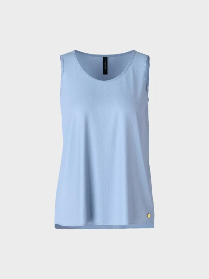 Damen Marc Cain Shirts and Tops Leichtes rmelloses Top Dark Summer Sky